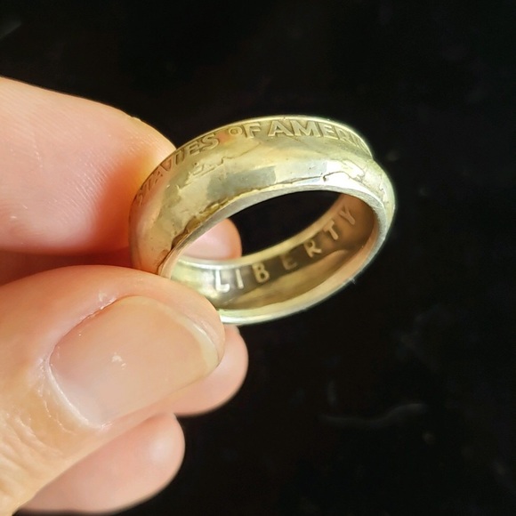 Handcrafted Coin Ring | Ben Franklin Half Dollar - Picture 4 of 8